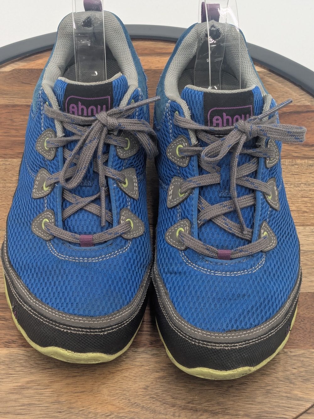 Ahnu Vibram Trail Hiking Shoes Women's Size 8 Blue Gray Trail Running Sneakers
